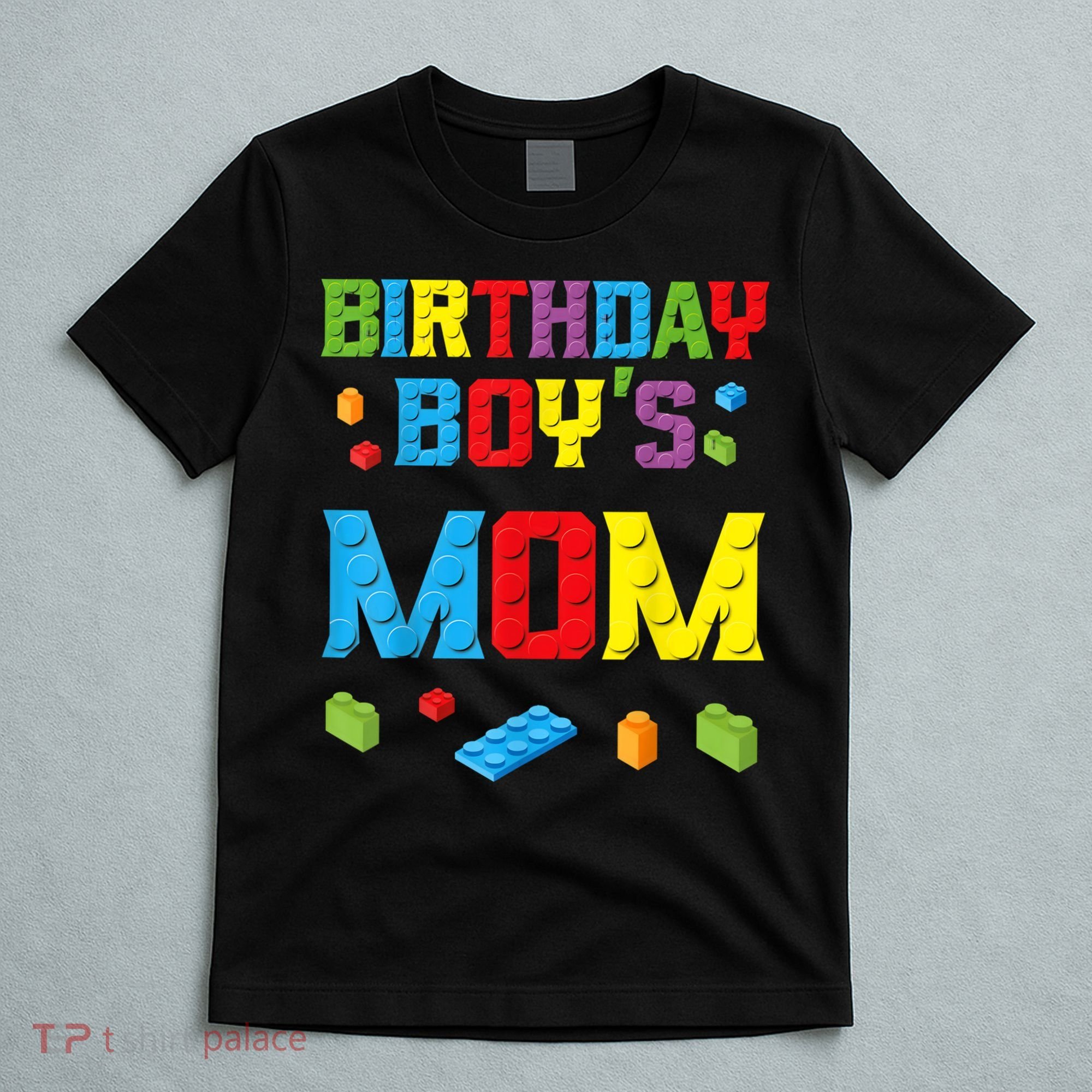 Master Builder Birthday Boy's Mom Building Bricks Blocks T-Shirt