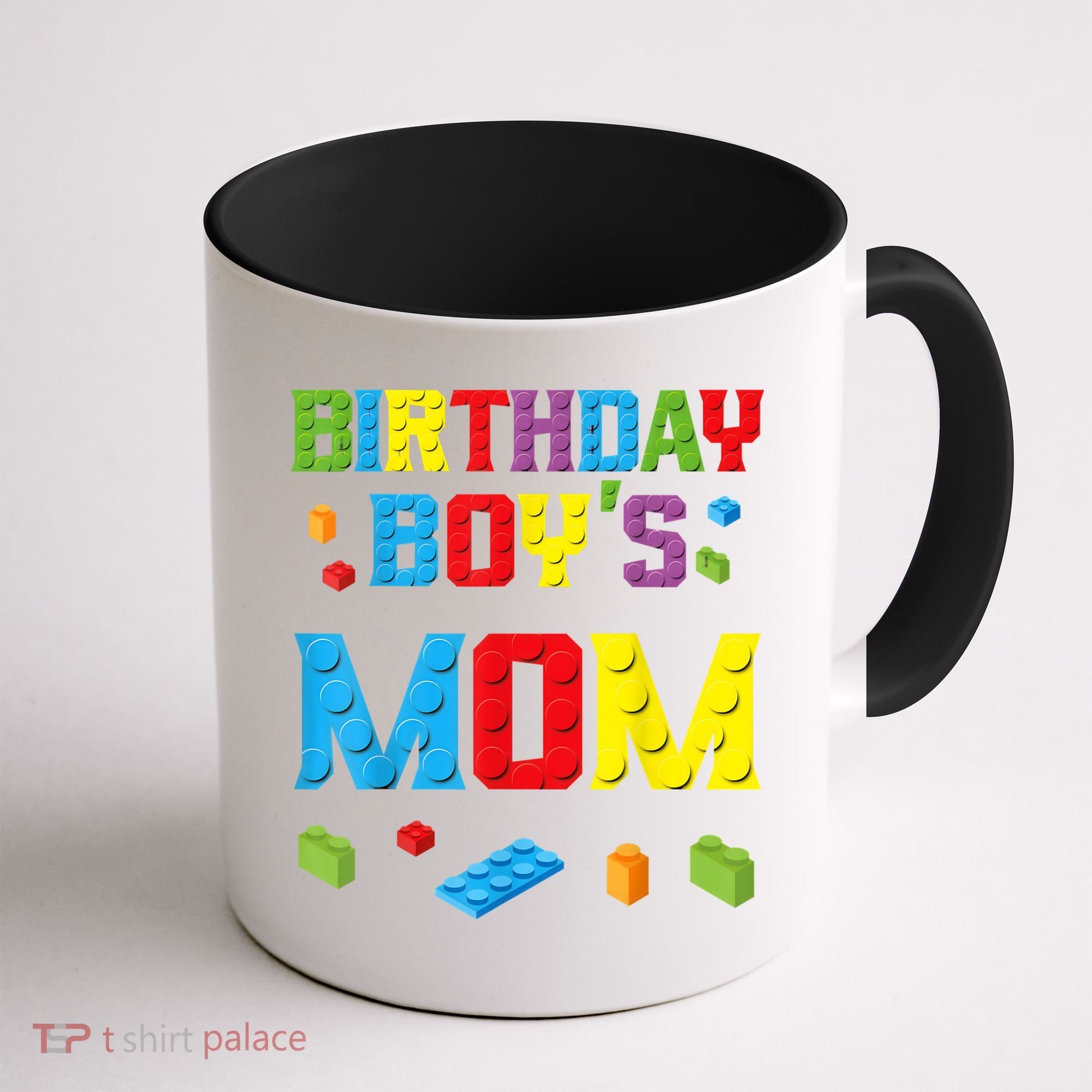 Master Builder Birthday Boy's Mom Building Bricks Blocks Coffee Mug