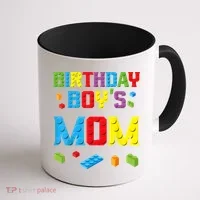 Master Builder Birthday Boy's Mom Building Bricks Blocks Coffee Mug thumb 1