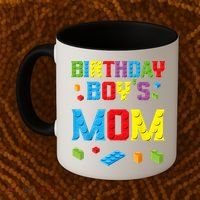 Master Builder Birthday Boy's Mom Building Bricks Blocks Coffee Mug thumb 2