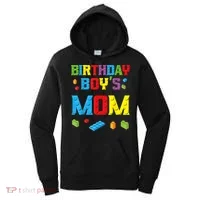 Master Builder Birthday Boy's Mom Building Bricks Blocks Women's Hoodie thumb 0