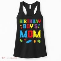 Master Builder Birthday Boy's Mom Building Bricks Blocks Women's Tank Top thumb 0