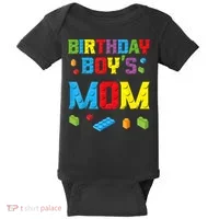 Master Builder Birthday Boy's Mom Building Bricks Blocks Baby Bodysuit thumb 0