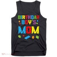 Master Builder Birthday Boy's Mom Building Bricks Blocks Tank Top thumb 0