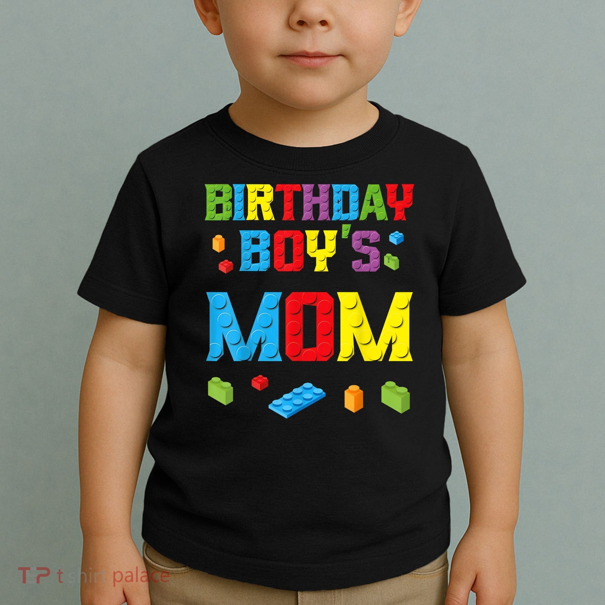 Master Builder Birthday Boy's Mom Building Bricks Blocks Toddler T-Shirt