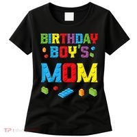 Master Builder Birthday Boy's Mom Building Bricks Blocks Women's T-Shirt thumb 0
