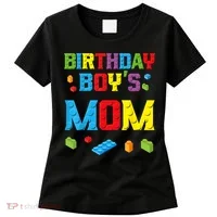 Master Builder Birthday Boy's Mom Building Bricks Blocks Women's T-Shirt thumb 0