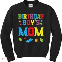 Master Builder Birthday Boy's Mom Building Bricks Blocks Kids Sweatshirt thumb 0