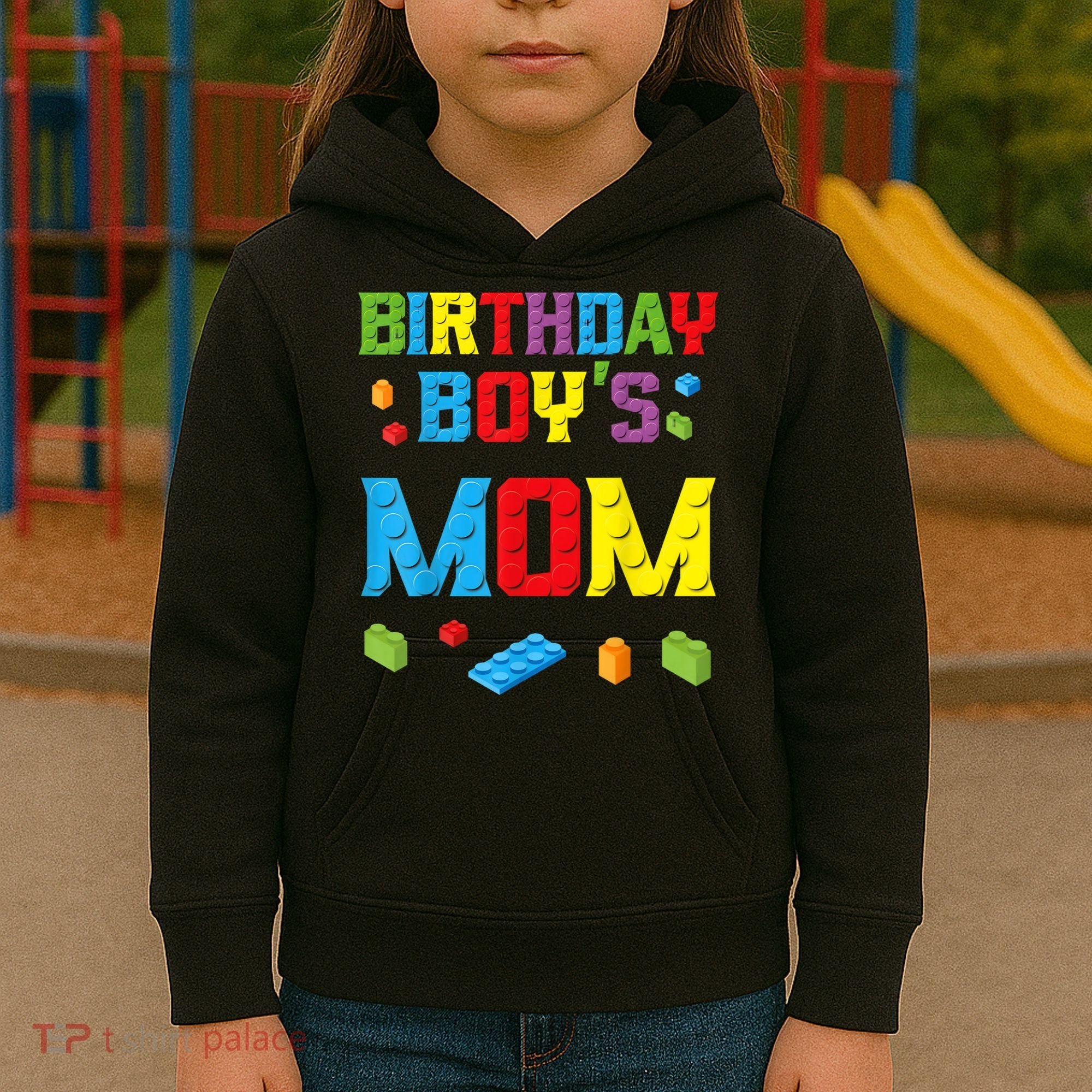 Master Builder Birthday Boy's Mom Building Bricks Blocks Kids Hoodie