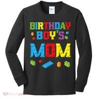 Master Builder Birthday Boy's Mom Building Bricks Blocks Kids Long Sleeve Shirt thumb 0