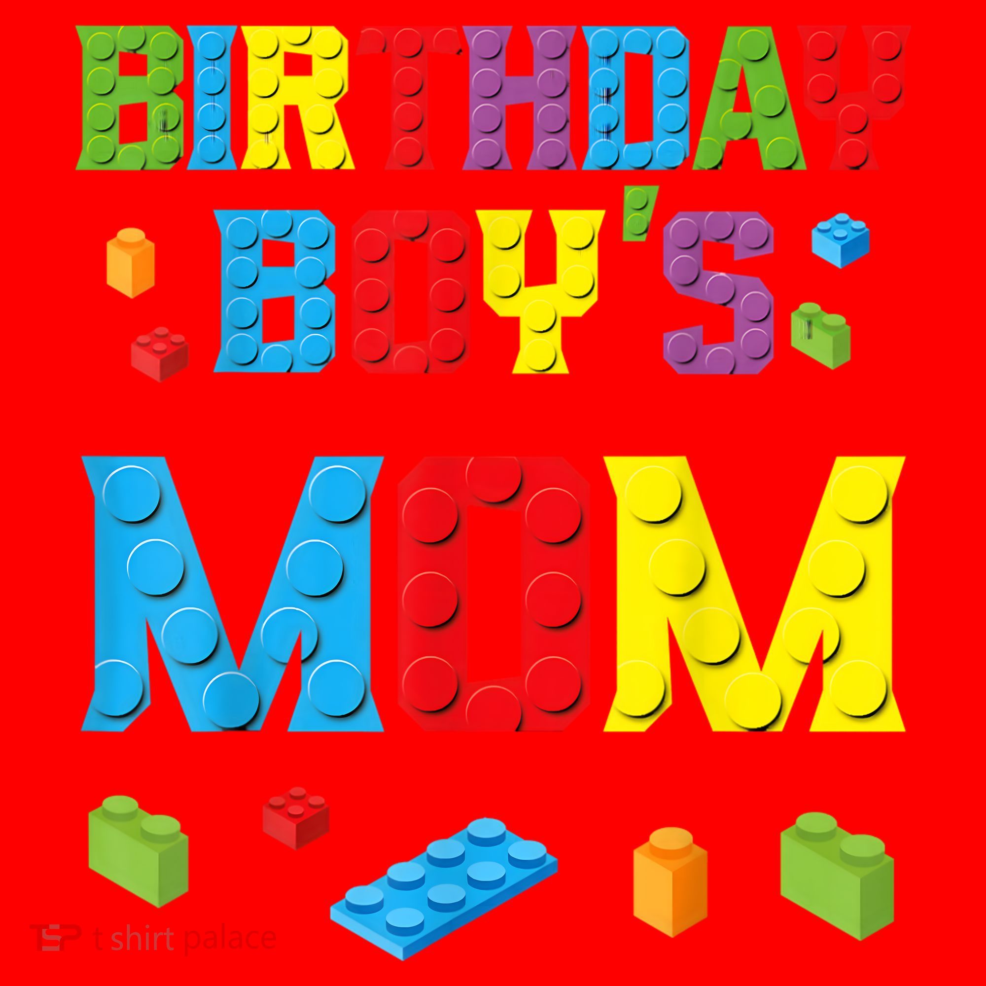 Master Builder Birthday Boy's Mom Building Bricks Blocks Santa Hat