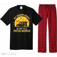 My Broom Broke So Now Im A Postal Worker Halloween Witch Pajama Set thumb 0