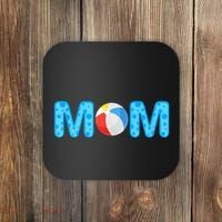 Mom Beach Ball Theme Birthday Party Pool Matching Summer Coaster thumb 0