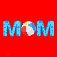 Mom Beach Ball Theme Birthday Party Pool Matching Summer Santa Hat thumb 1