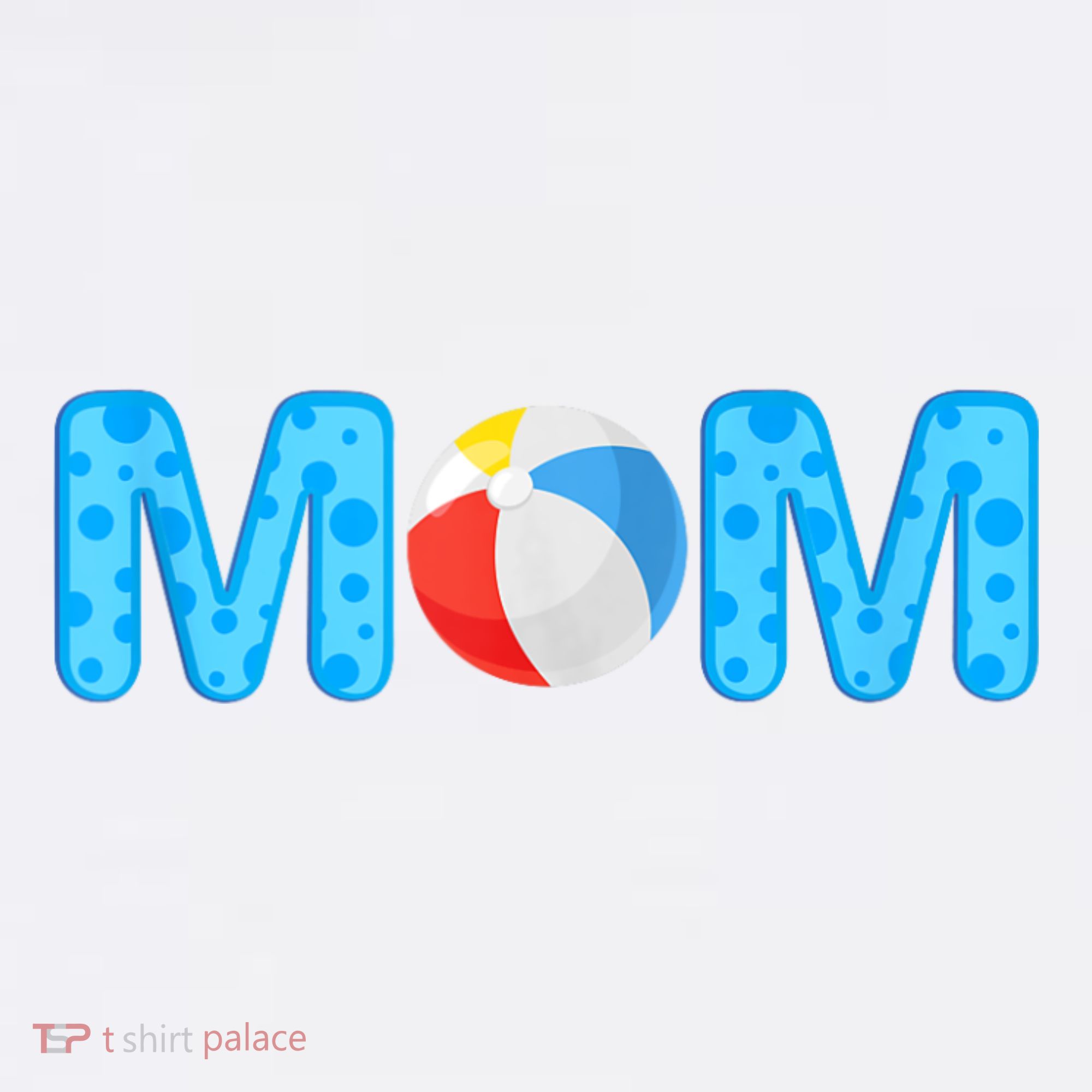 Mom Beach Ball Theme Birthday Party Pool Matching Summer T-Shirt