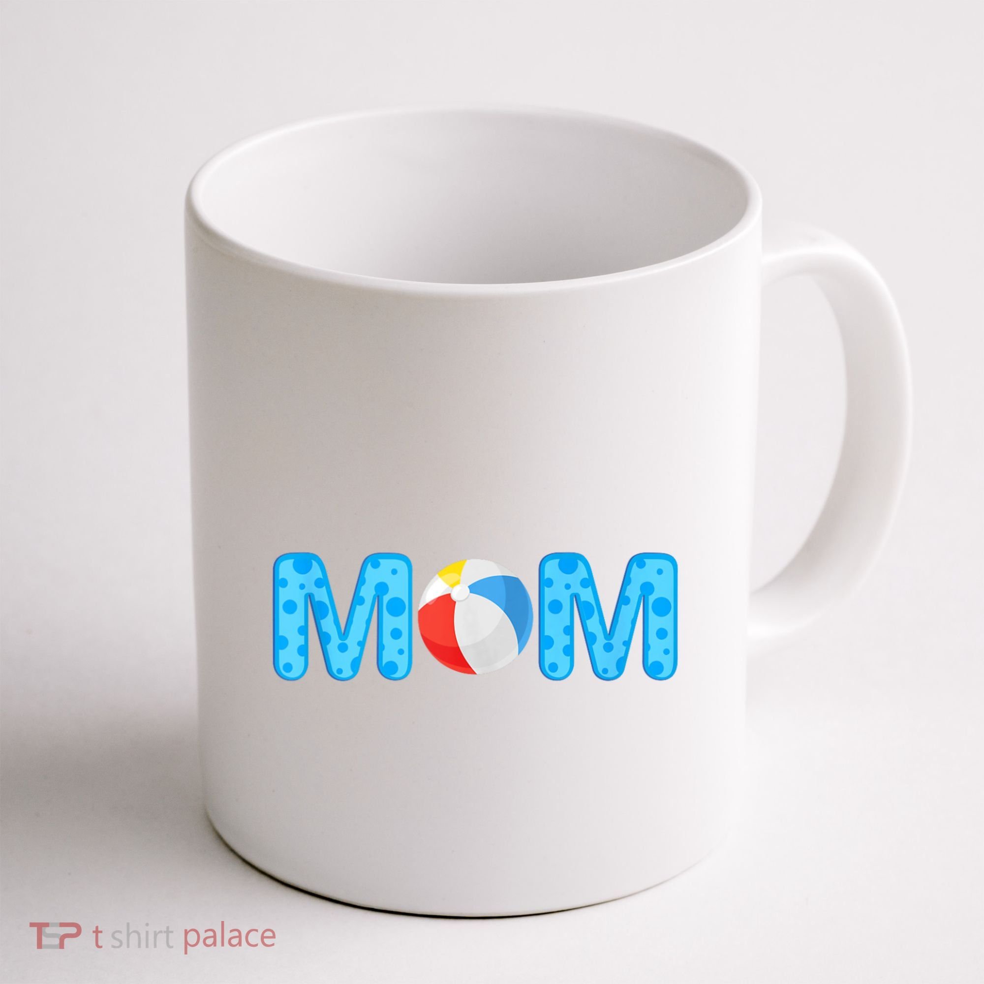 Mom Beach Ball Theme Birthday Party Pool Matching Summer Coffee Mug