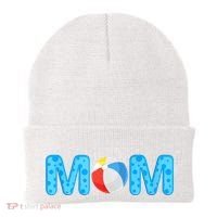 Mom Beach Ball Theme Birthday Party Pool Matching Summer Beanie thumb 0