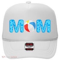 Mom Beach Ball Theme Birthday Party Pool Matching Summer Hat thumb 0