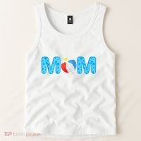 Mom Beach Ball Theme Birthday Party Pool Matching Summer Tank Top thumb 2
