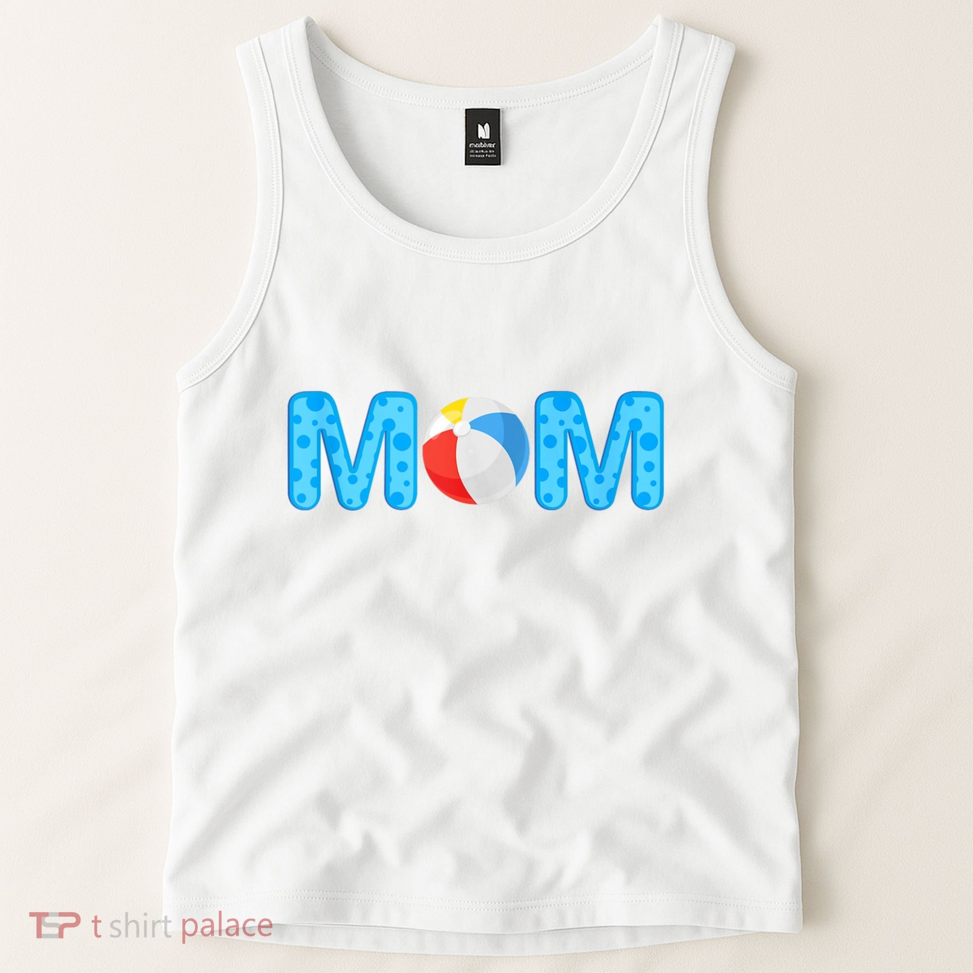 Mom Beach Ball Theme Birthday Party Pool Matching Summer Tank Top