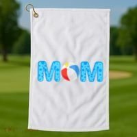 Mom Beach Ball Theme Birthday Party Pool Matching Summer Golf Towel thumb 1
