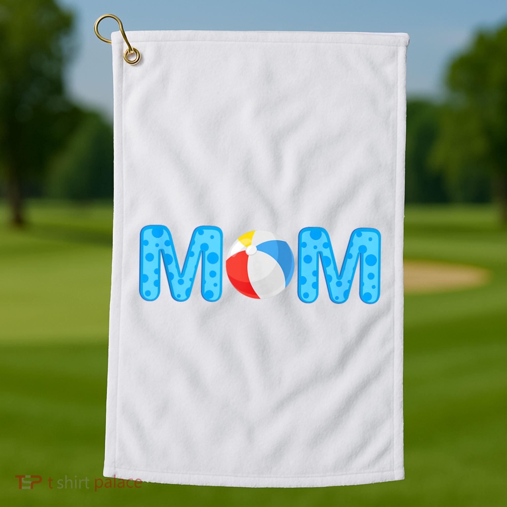 Mom Beach Ball Theme Birthday Party Pool Matching Summer Golf Towel