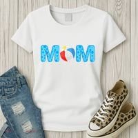 Mom Beach Ball Theme Birthday Party Pool Matching Summer Women's T-Shirt thumb 3