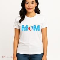 Mom Beach Ball Theme Birthday Party Pool Matching Summer Women's T-Shirt thumb 4
