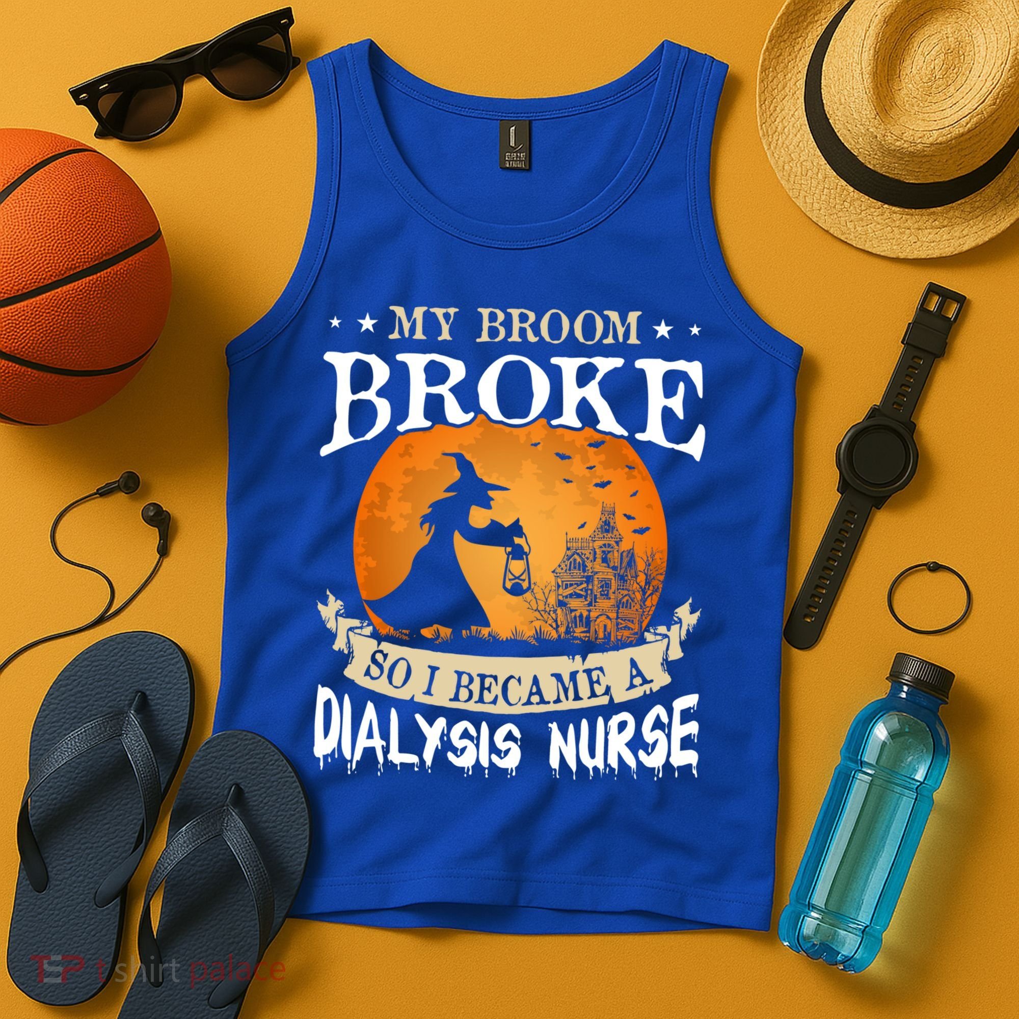 My Broom Broke So I Became A Dialysis Nurse Gift Tank Top