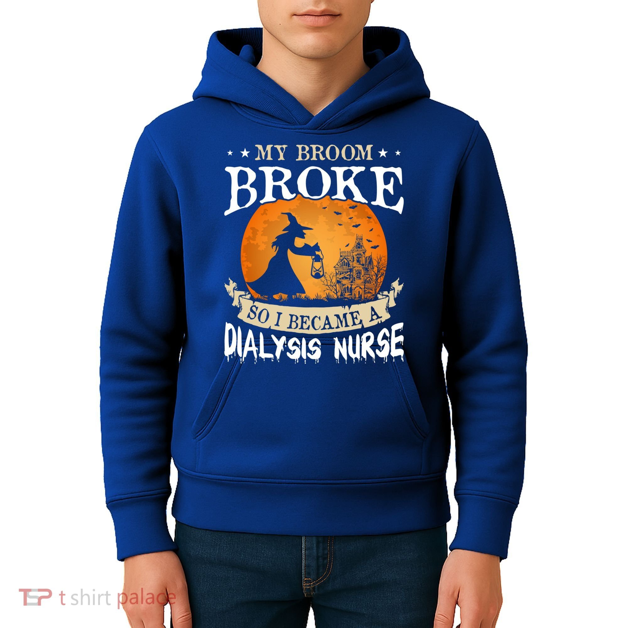 My Broom Broke So I Became A Dialysis Nurse Gift Kids Hoodie