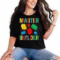 Master Builder Building Blocks Brick Toy Master Builder Comfort Colors T-Shirt thumb 0
