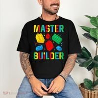 Master Builder Building Blocks Brick Toy Master Builder Comfort Colors T-Shirt thumb 3
