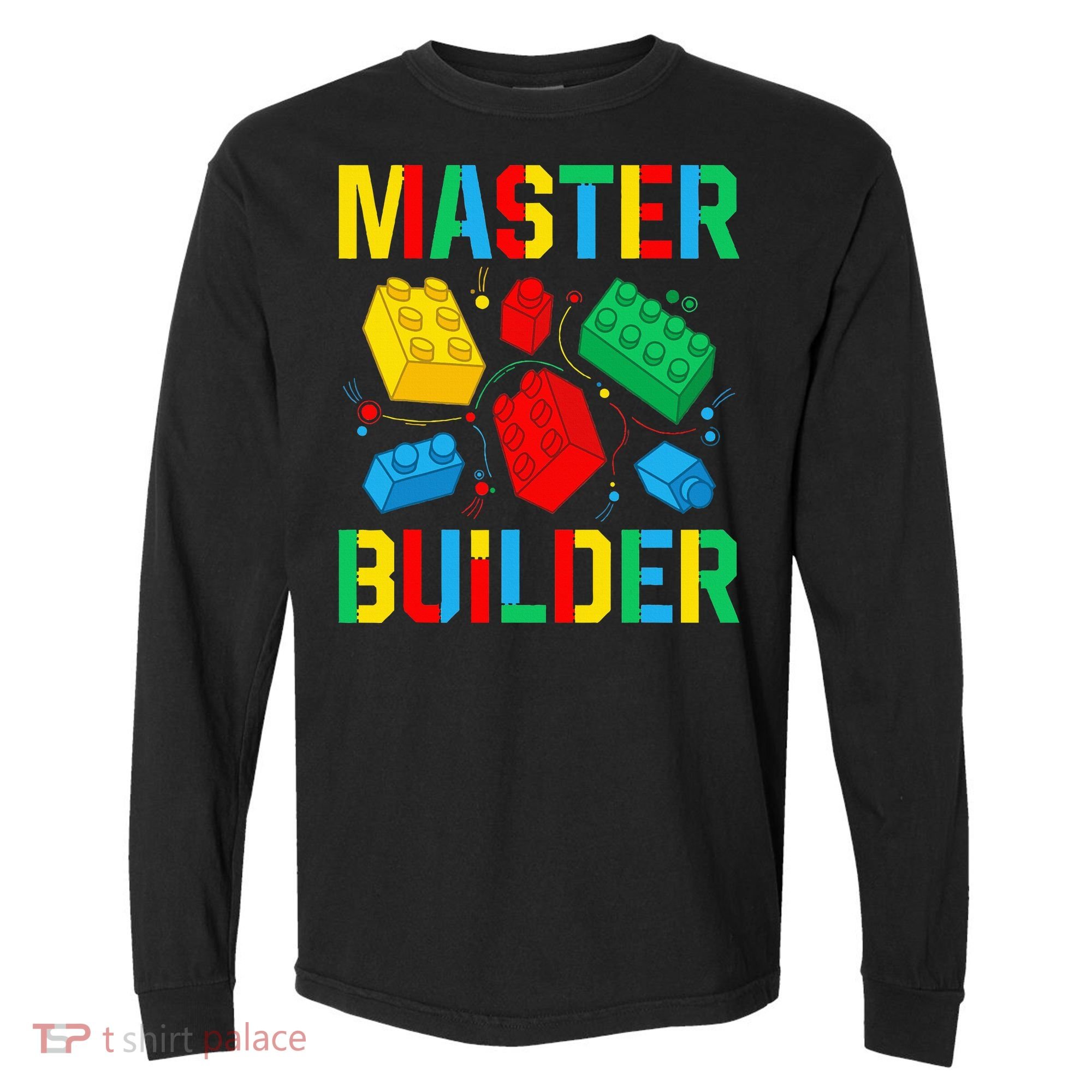 Master Builder Building Blocks Brick Toy Master Builder Comfort Colors Heavyweight Long Sleeve T-Shirt