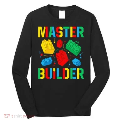 Master Builder Building Blocks Brick Toy Master Builder Long Sleeve Shirt