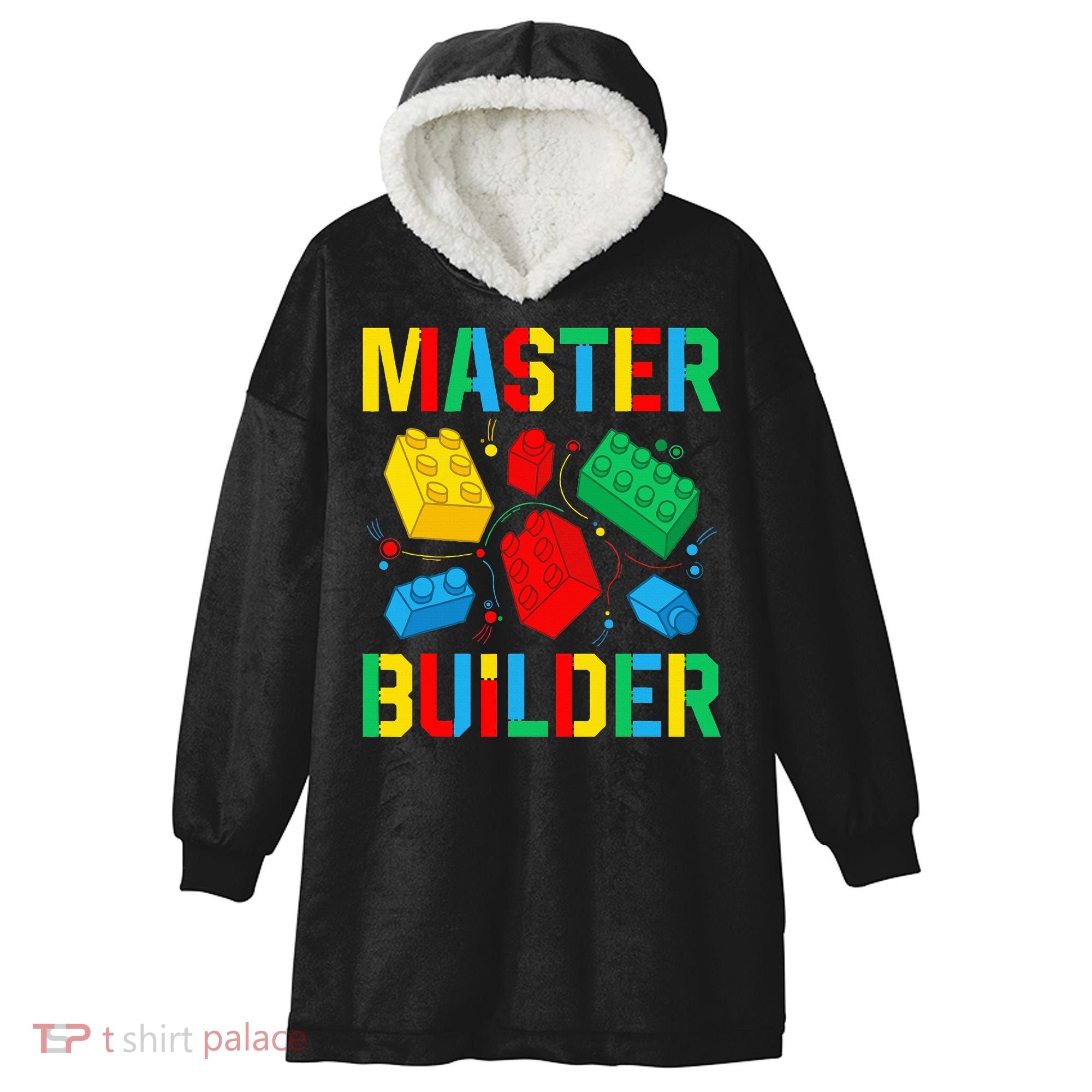 Master Builder Building Blocks Brick Toy Master Builder Hooded Wearable Blanket