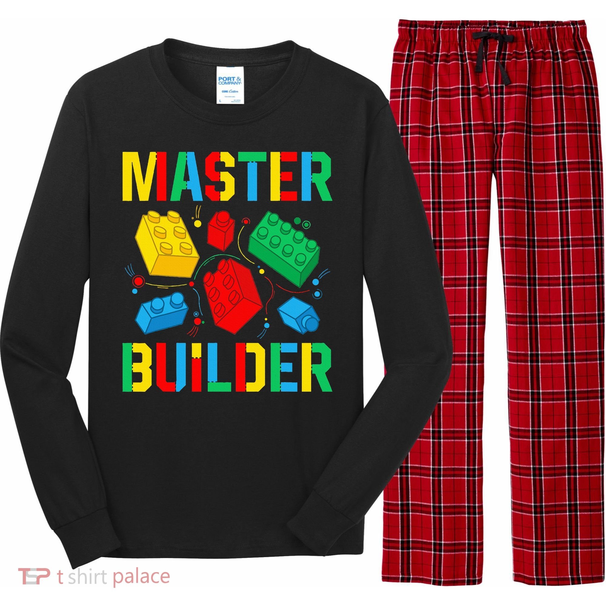 Master Builder Building Blocks Brick Toy Master Builder Long Sleeve Pajama Set