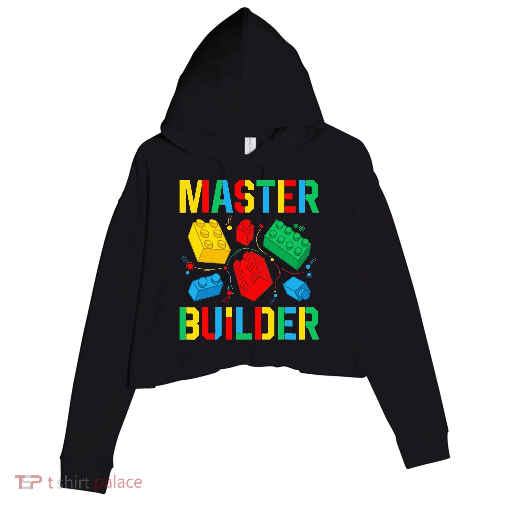 Master Builder Building Blocks Brick Toy Master Builder Crop Fleece Hoodie