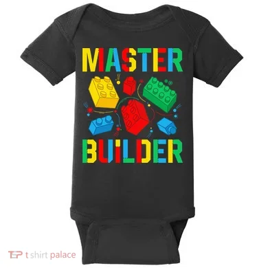 Master Builder Building Blocks Brick Toy Master Builder Baby Bodysuit