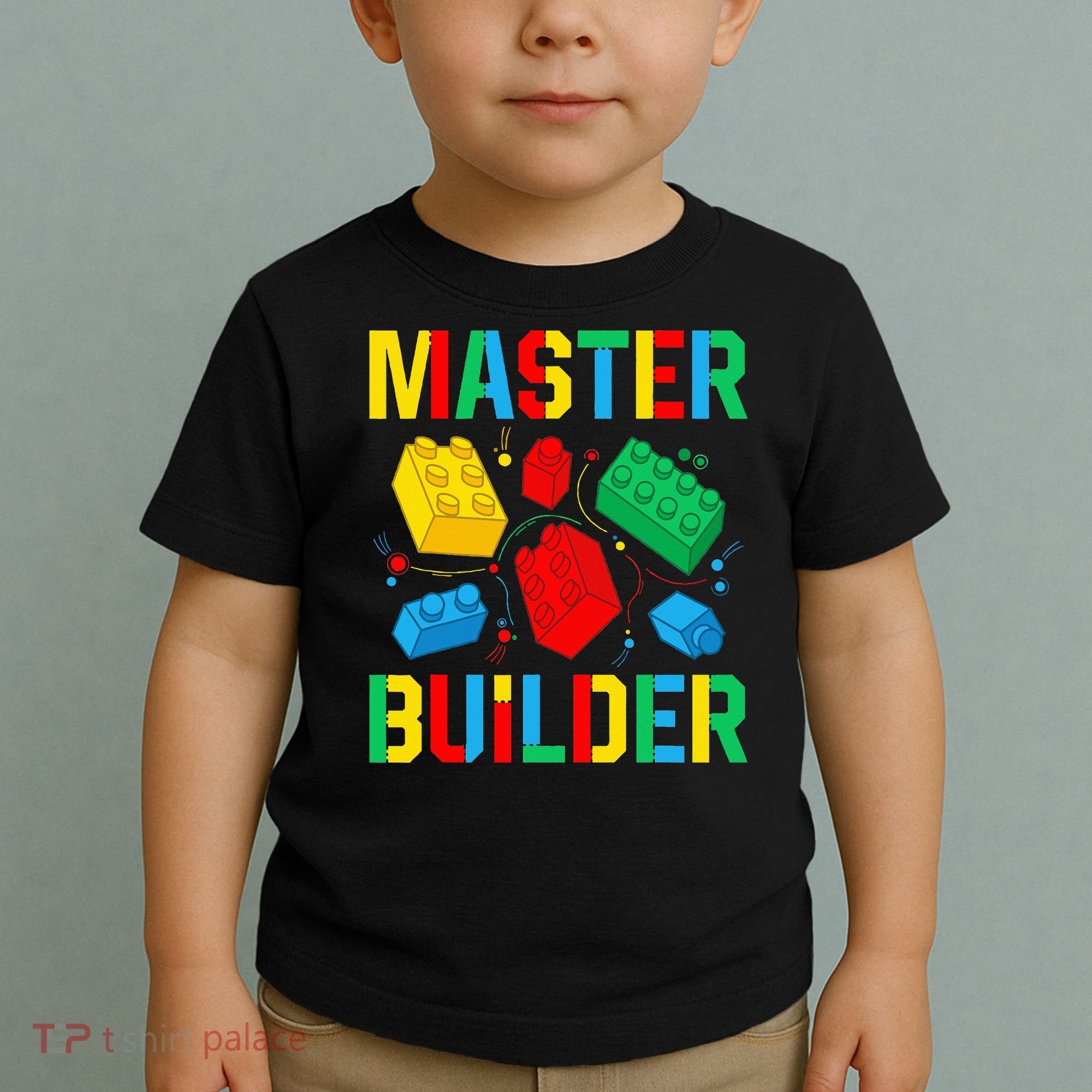 Master Builder Building Blocks Brick Toy Master Builder Toddler T-Shirt