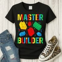 Master Builder Building Blocks Brick Toy Master Builder Women's T-Shirt thumb 3