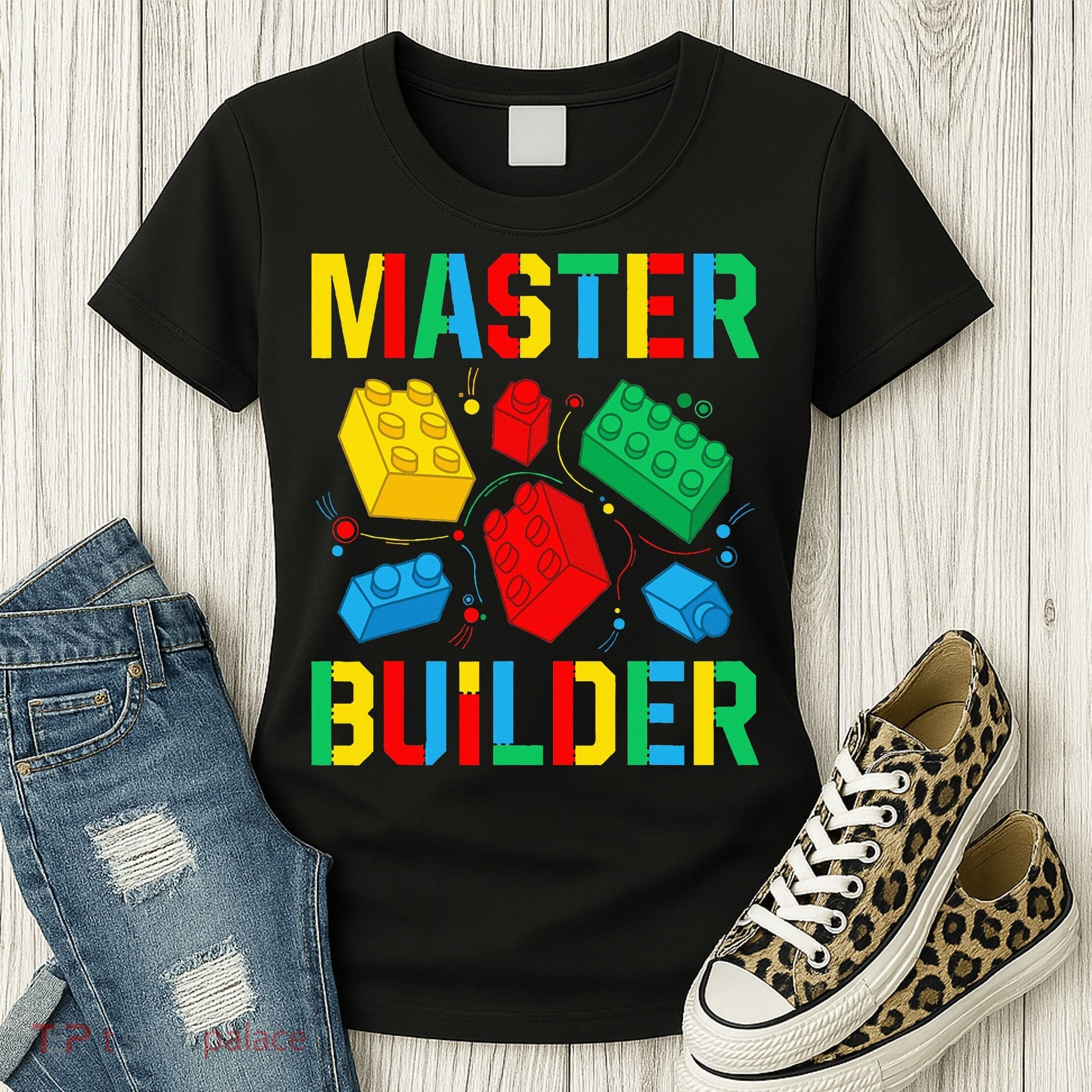 Master Builder Building Blocks Brick Toy Master Builder Women's T-Shirt