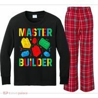 Master Builder Building Blocks Brick Toy Master Builder Kids Long Sleeve Plaid Pajama Set thumb 0