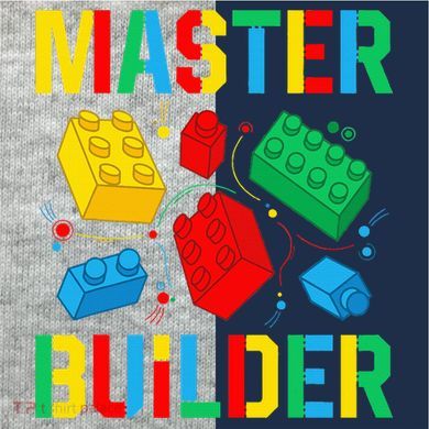 Master Builder Building Blocks Brick Toy Master Builder Kids Colorblock Raglan Jersey