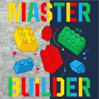 Master Builder Building Blocks Brick Toy Master Builder Kids Colorblock Raglan Jersey thumb 2