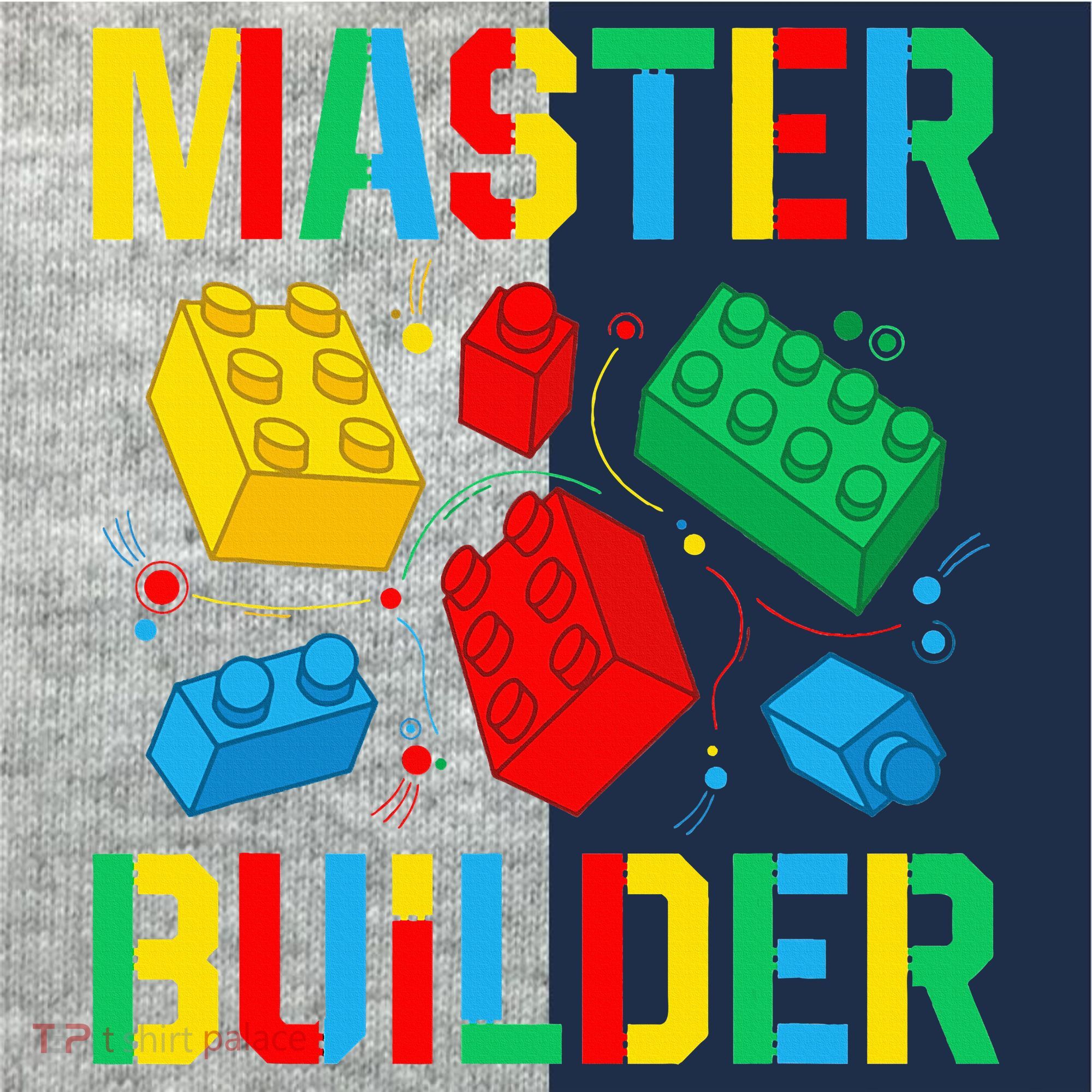 Master Builder Building Blocks Brick Toy Master Builder Kids Colorblock Raglan Jersey