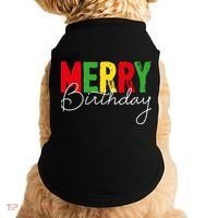 Merry Birthday Born On Christmas Day Cool Gift Doggie Tank thumb 0