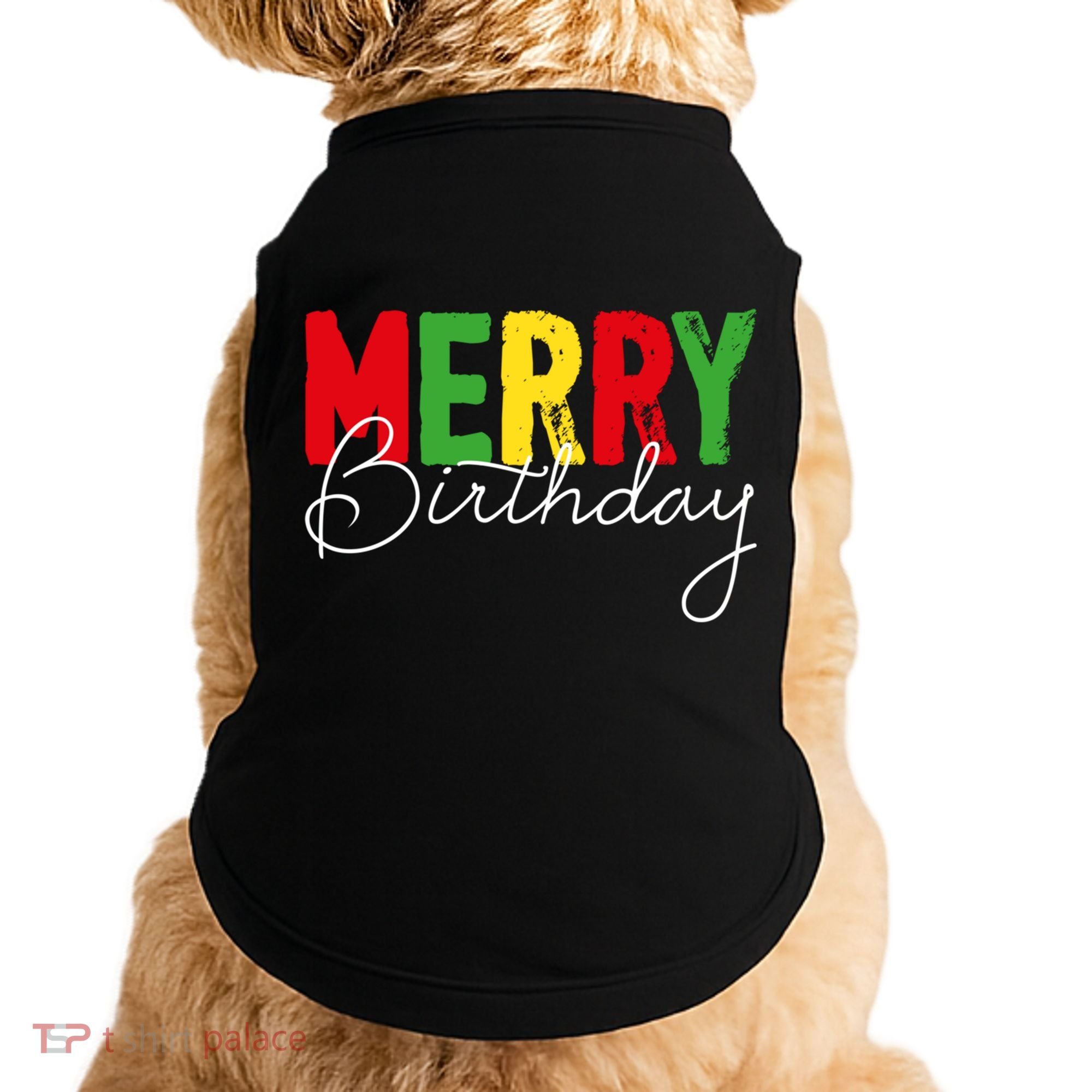 Merry Birthday Born On Christmas Day Cool Gift Doggie Tank