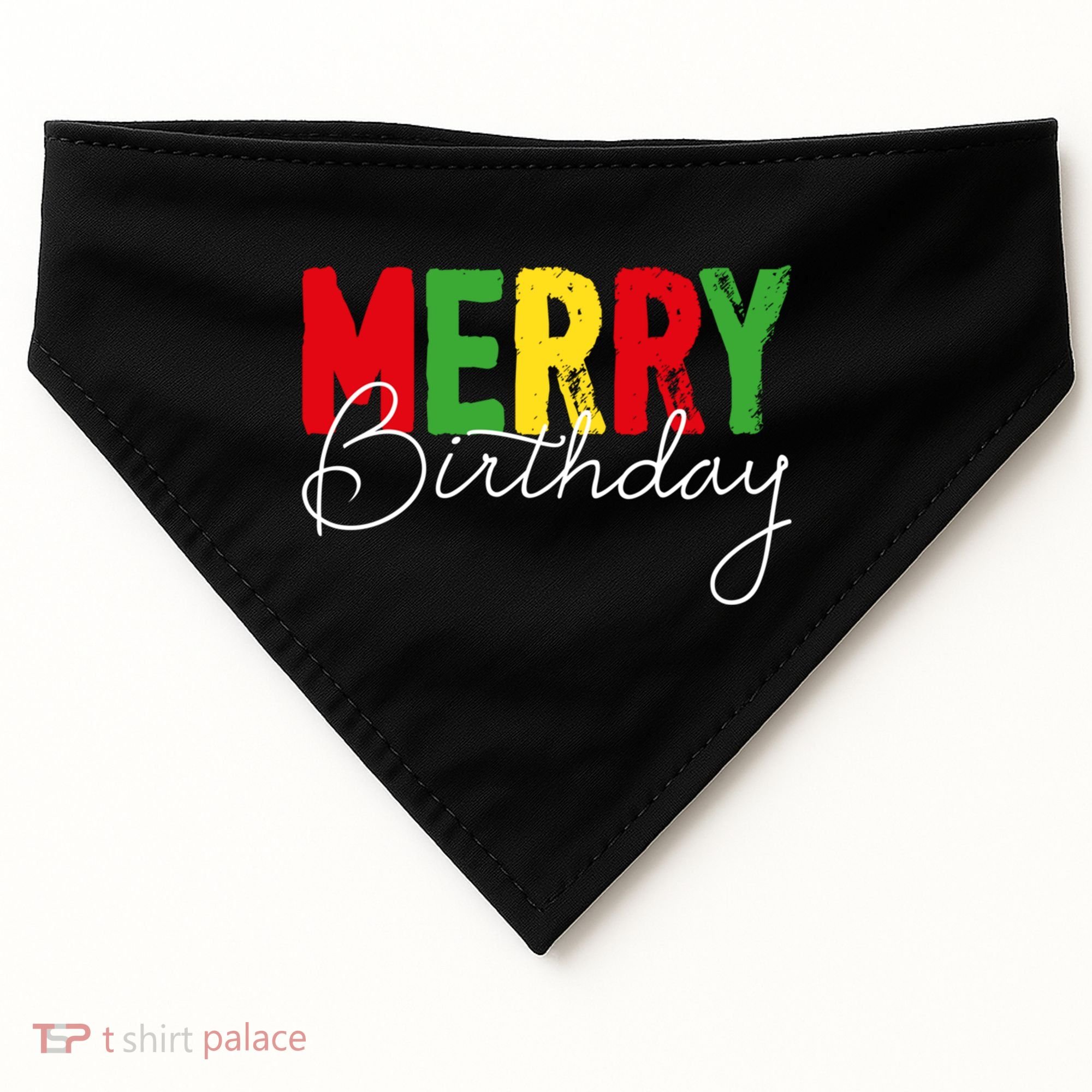 Merry Birthday Born On Christmas Day Cool Gift USA-Made Doggie Bandana