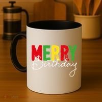 Merry Birthday Born On Christmas Day Cool Gift Coffee Mug thumb 4