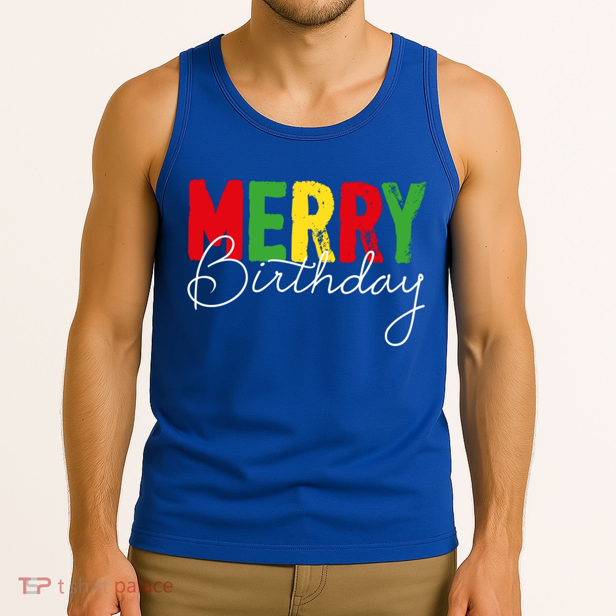 Merry Birthday Born On Christmas Day Cool Gift Tank Top